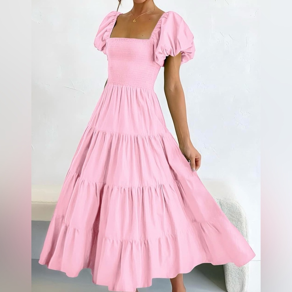 Elegant Pink High Low Dress